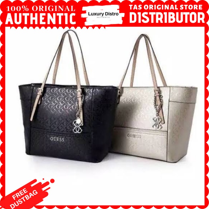 Tas Selempang TAS TOTE BAG GUESS WANITA BRANDED ORIGINAL STORE - Black viral, hitz selempang sekolah