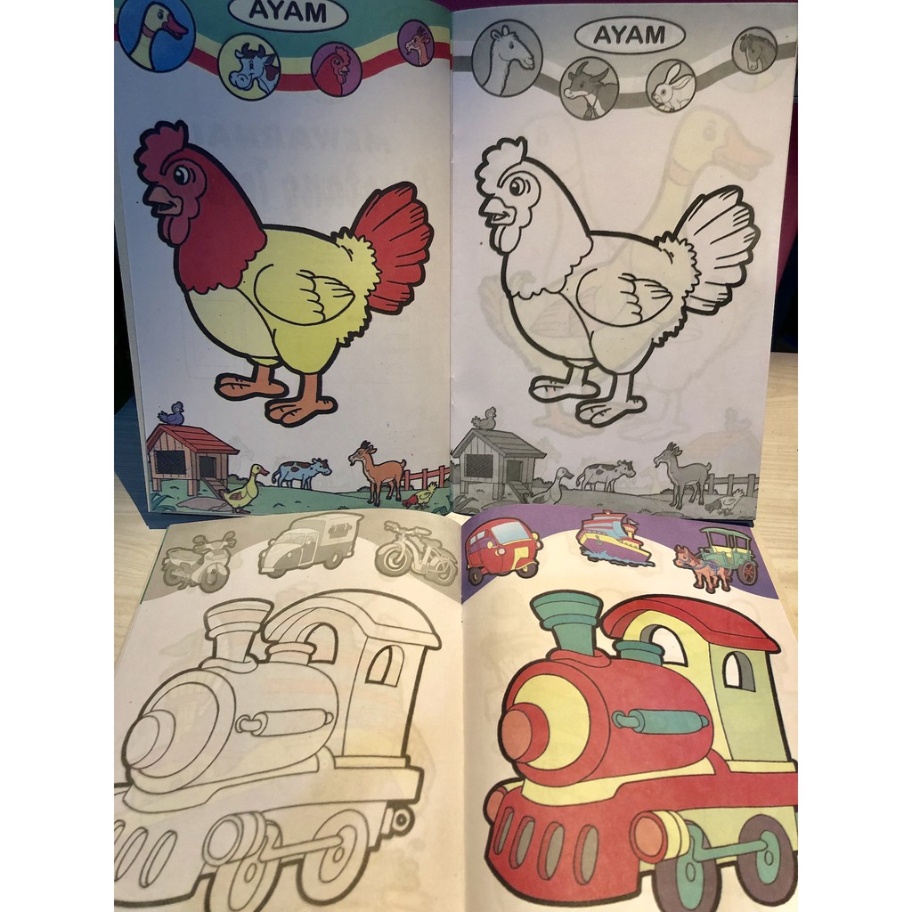 Buku Anak Buku Mewarnai Ukuran Medium Full Color Shopee Indonesia