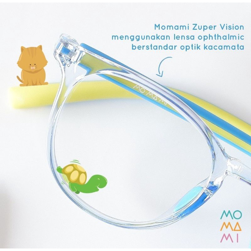 Momami Zuper Vision Anti Blue Light Glasses 2+ Years/Kacamata Anak