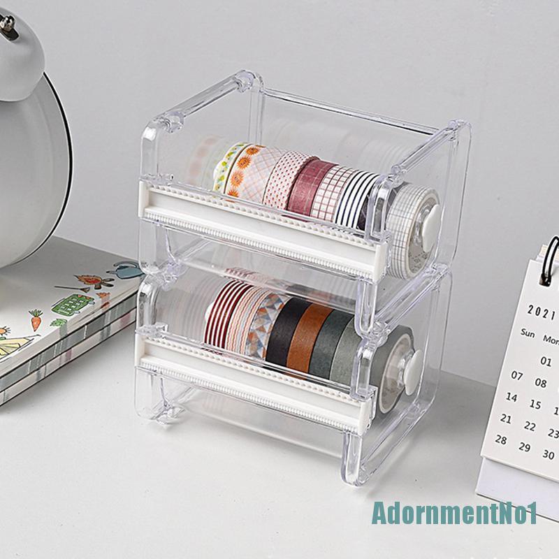 [AdornmentNo1]Masking Tape Cutter Washi Tape Storage Organizer Cutter Office Tape Dispenser