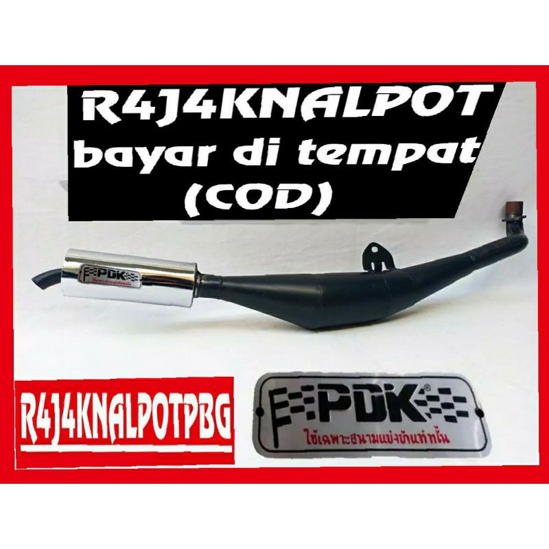 Knalpot standar racing Fizr,Force one pdk black dop