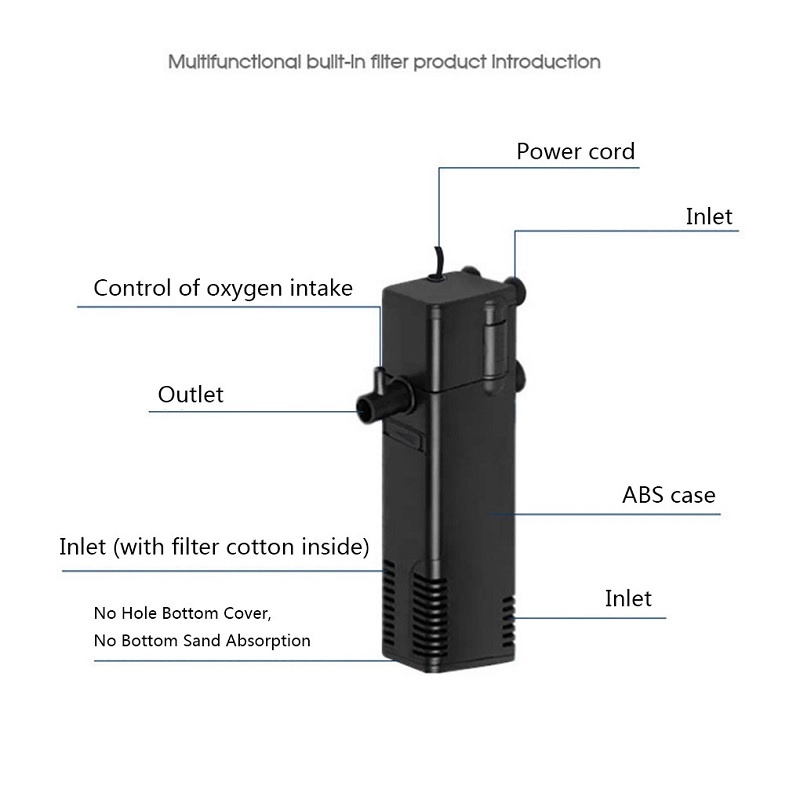 HiDOM AP-600L - Internal Submersible Aquarium Filter - 300L Per Jam