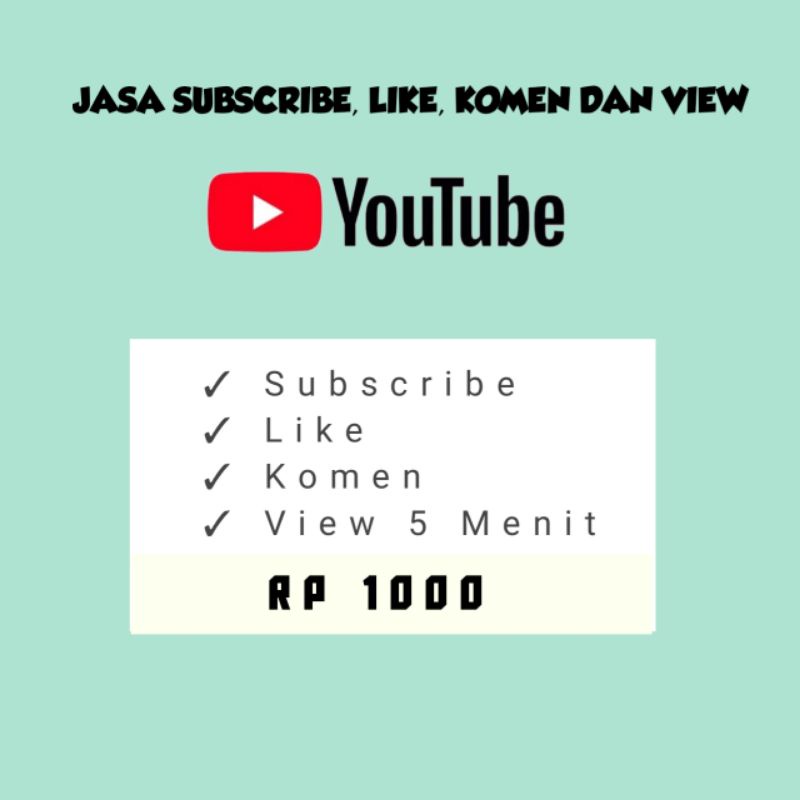 SUBSCRIBER YOUTUBE MURAH BERGARANSI