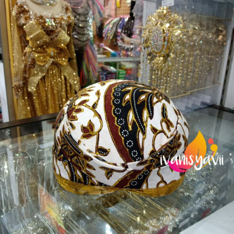 Blangkon Pengantin Prodo SOLO/ SUNDA, Motif Sido Asih Gede