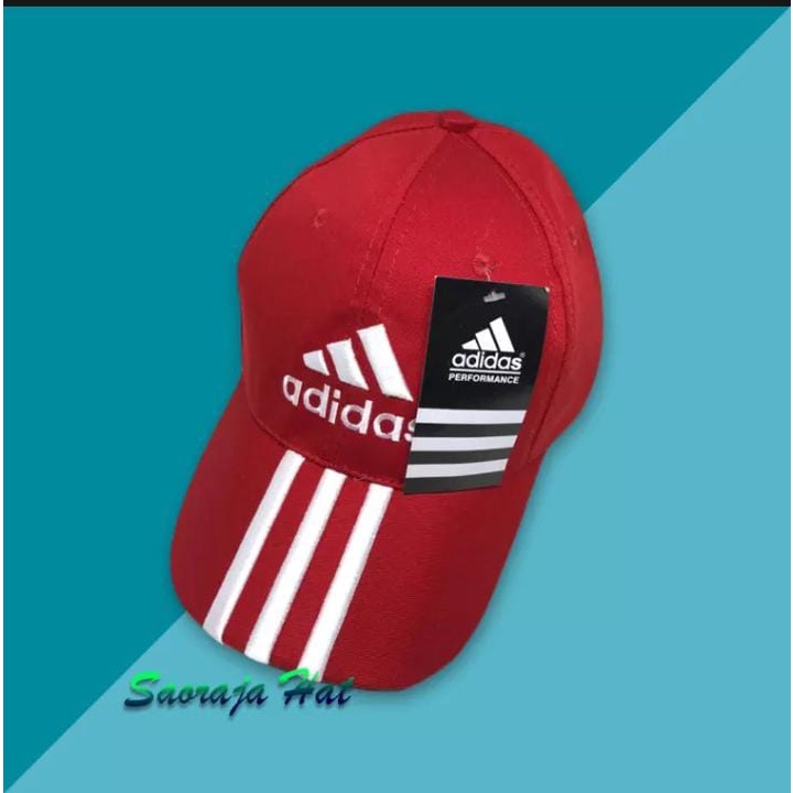 TOPI ADIDAS GARIS TIGA PREMIUM BORDIR TIMBUL