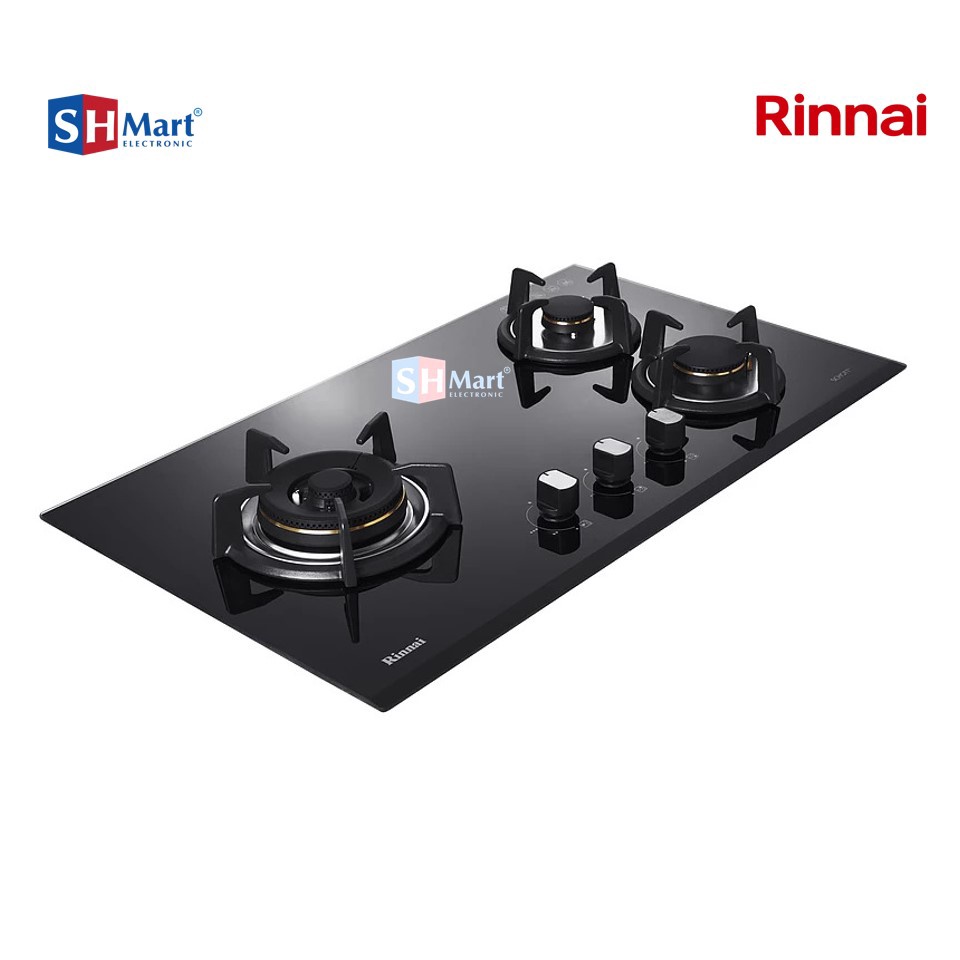 KOMPOR TANAM RINNAI 3 TUNGKU RB-73TG - HITAM KACA (MEDAN)