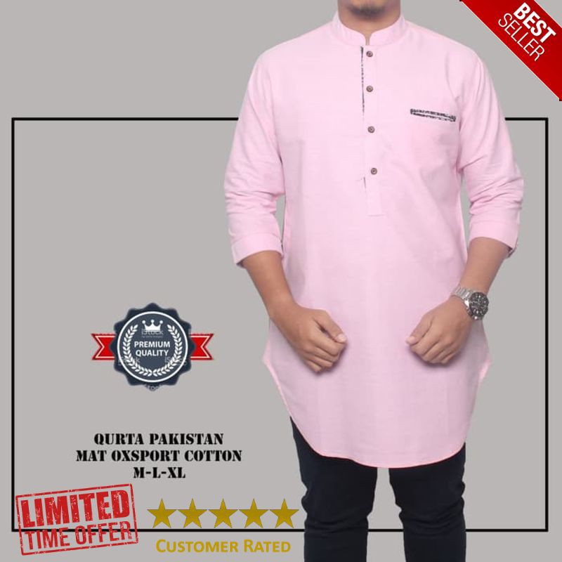 MURAH baju koko merah muda / Qurta /pakistan - Big Size Jumbo