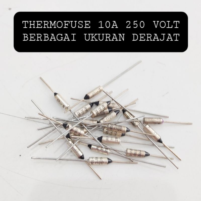 Thermofuse 10A 250Volt Berbagai Ukuran Derajat Termofuse Fuse Blender Setrika Dispenser Fius Sekring