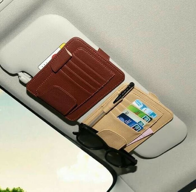 TEMPAT KARTU DI VISOR CARD HOLDER SUNVISOR MOBIL CAR ORGANIZER KARCIS