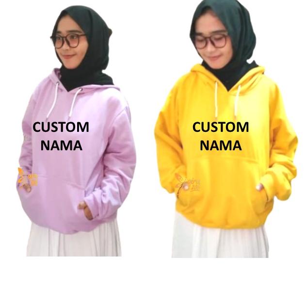 HOODIE LILAC PRIA WANITA CUSTOM NAMA SWEATER BORDIR NAMA MURAHHHH...,,,,,