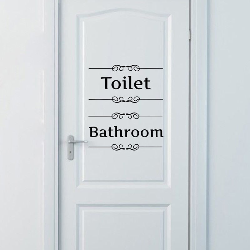 HD Stiker Dinding Tulisan Toilet Bathroom Untuk Dekorasi HD Stiker Dinding Tulisan Toilet Bathroom Untuk Dekorasi