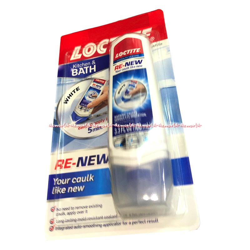 Loctite Kitchen &amp; Bath Renew Lem Loktited Lem Silikon Sealant Untuk Memperbaiki Dempul Keramik Marmer Lantai Dapur Stick Pen Loktaid