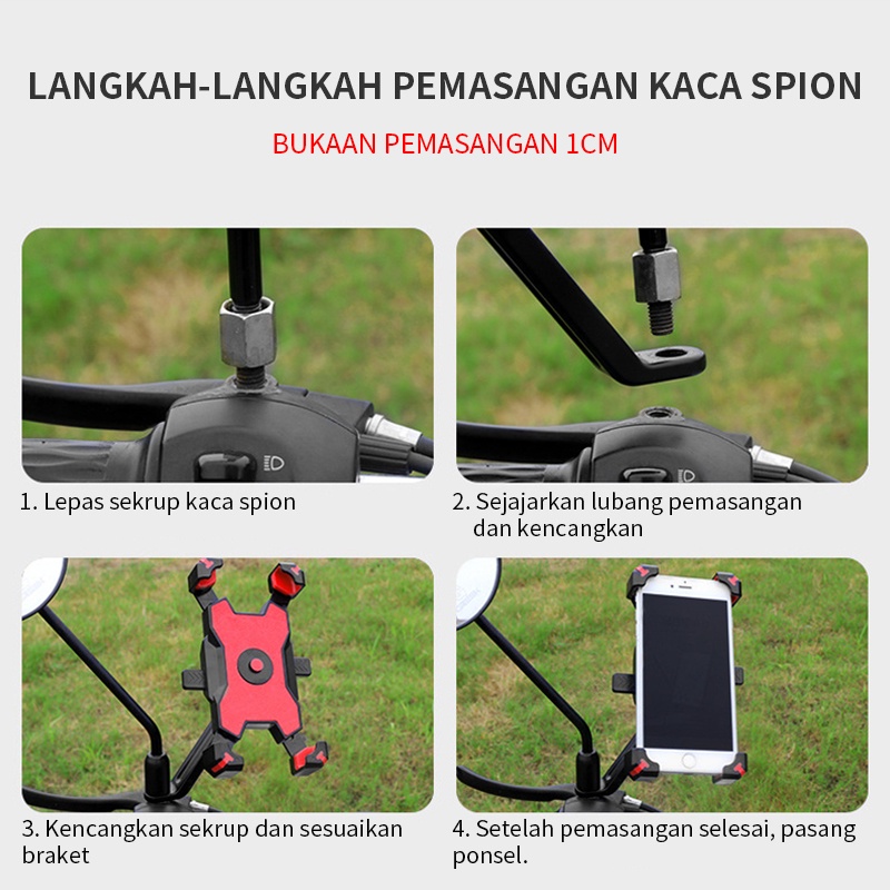 Holder Spion Motor  senderan dudukan hape alat penyangga hp