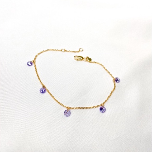 Gelang candy pop ungu muda emas asli kadar 375 8k