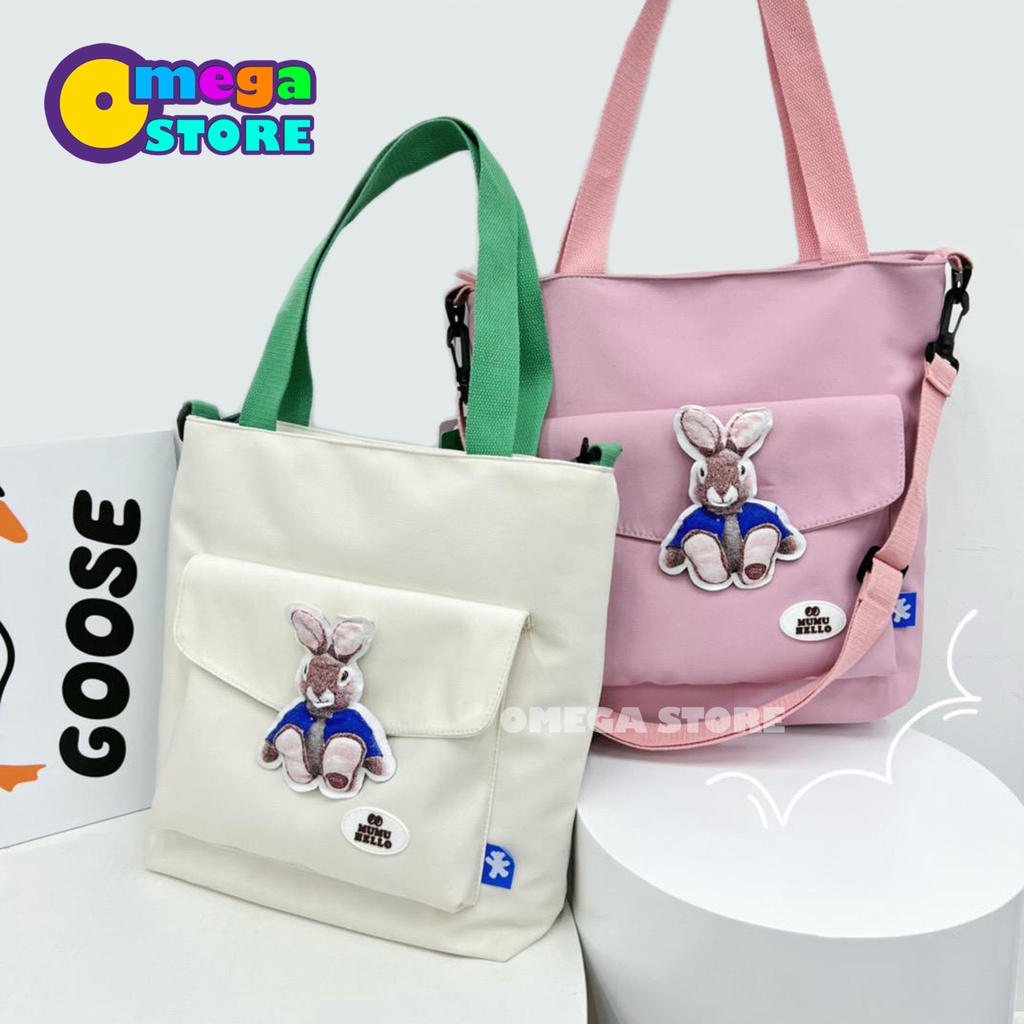 Totebag Wanita Pria Slempang Sekolah Fashion Wanita Remaja Korean Style Quotes Motif Cute --265