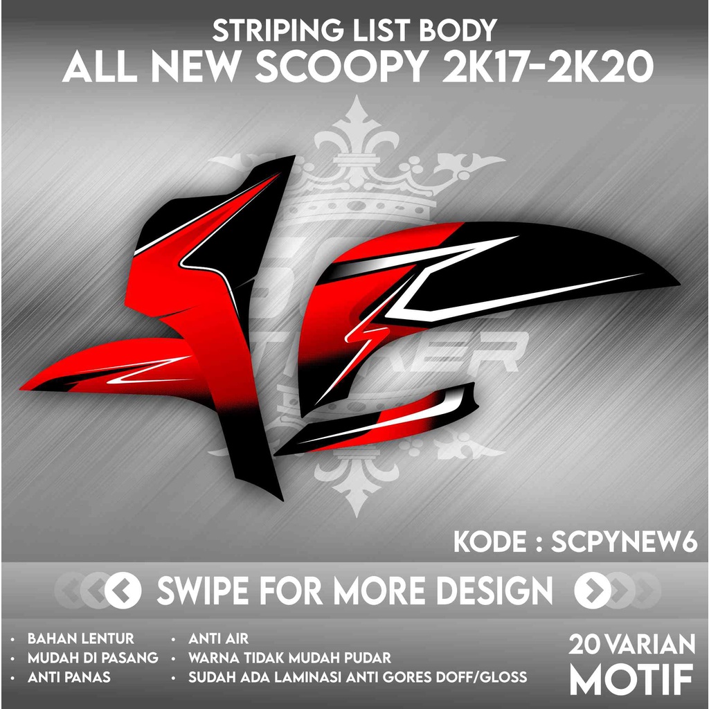 striping scoopy stiker scoopy 2020 stiker scoopy sticker scoopy motor scoopy aksesoris scoopy  SCPYN
