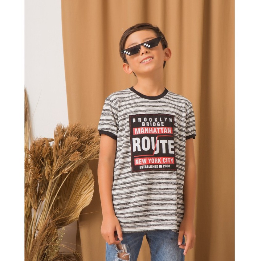 Little X eight Boy Randall T-Shirt - Baju Lengan Pendek Laki-Laki Stripe