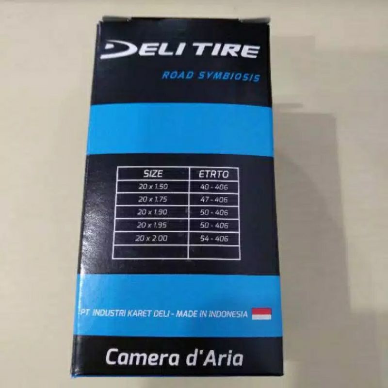 BAN DALAM 20 X 1.50 - 2.00 406 PENTIL KECIL PRESTA FIXIE 51MM DELI TIRE