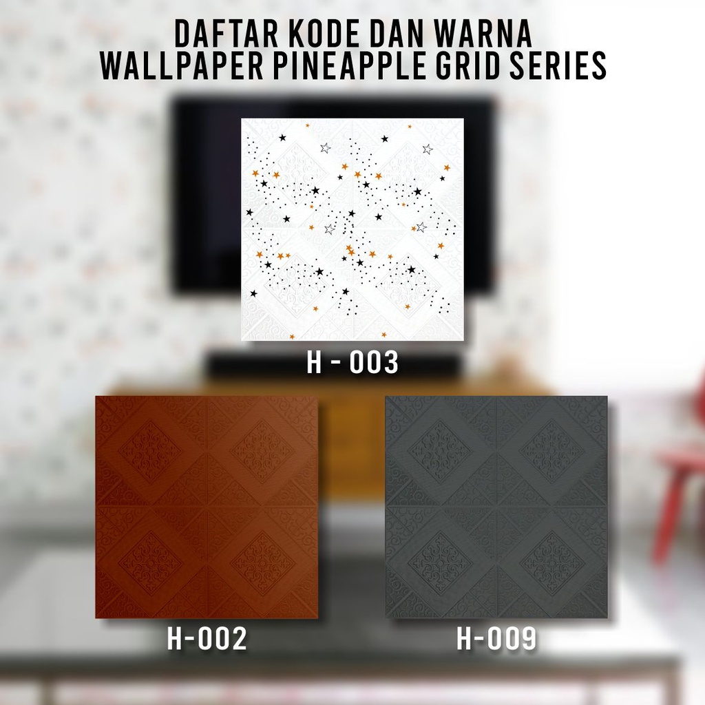 (COD) Wallpaper 3D Sticker Dinding Plafon Atap Ukuran 70X70CM High Premium Quality Termurah