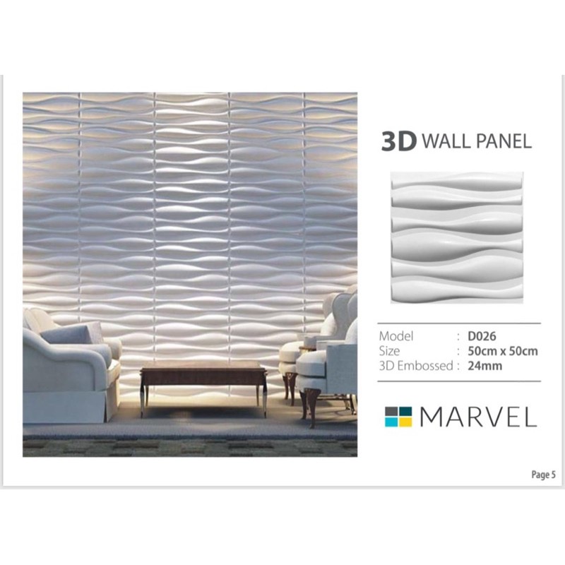 WALL PANEL PVC MOTIF SALUR 3D D026
