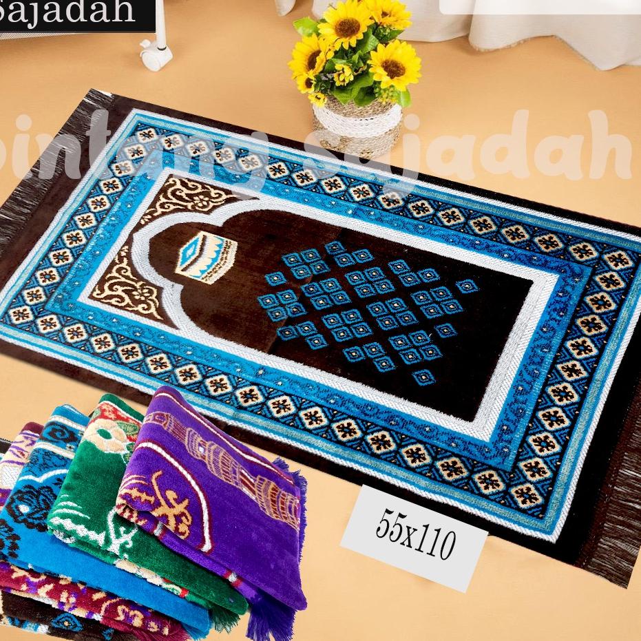 Bintang Sajadah - Sejadah Midi Turki - Ukuran 55x110cm - Sajadah Tebal - perlengkapan Sholat ✥