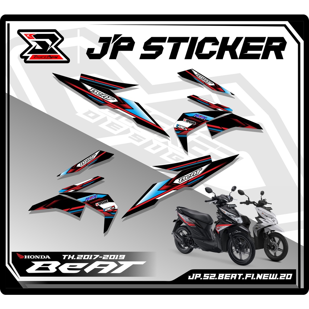 Stiker Beat FI New - Sticker Striping Motor Honda BEAT FI NEW ESP Th.2016-2019 Racing (JP.S2) 20