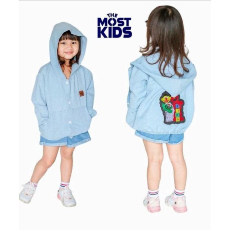 Afsheenastore Jaket  Anak Jeans Mostkids Hoodie