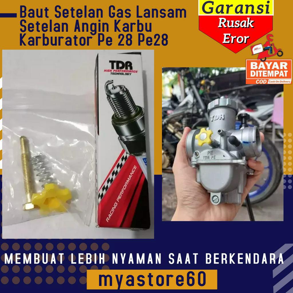 Baut Setelan Stelan Gas Lansam Setelan Angin Karbu Karburator Carburator Pe 28 Pe28