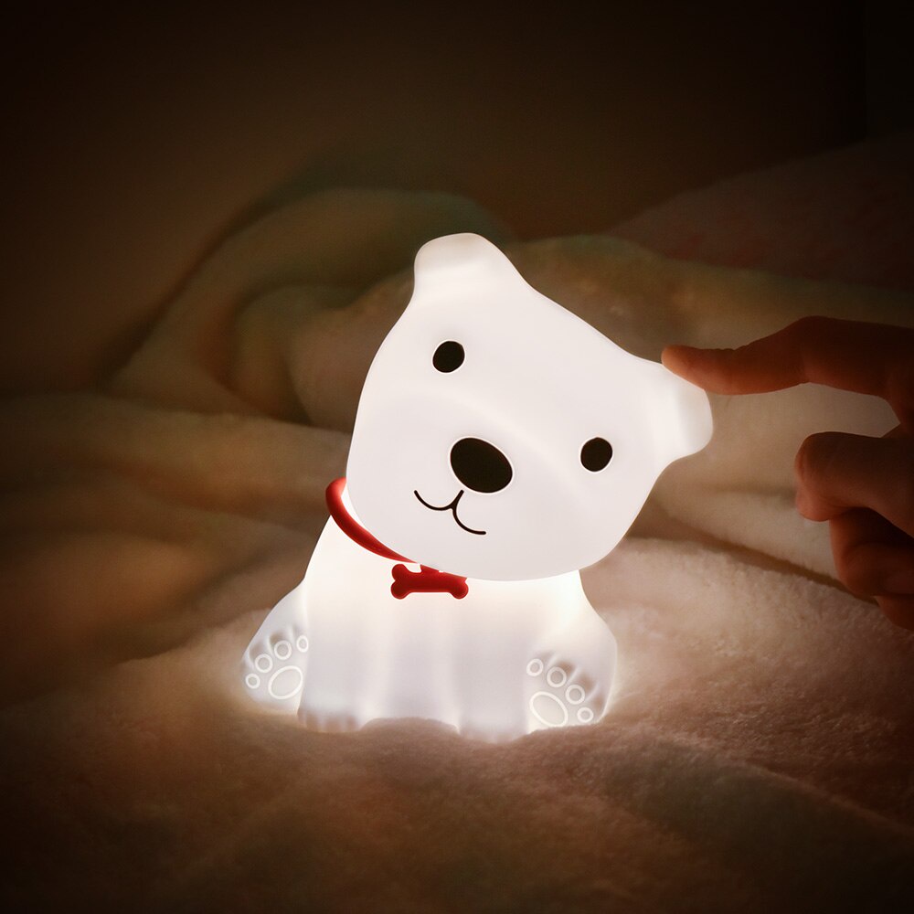 Lampu Tidur Malam Anak Sensor Gerak Model Cute Dog With Remote Control