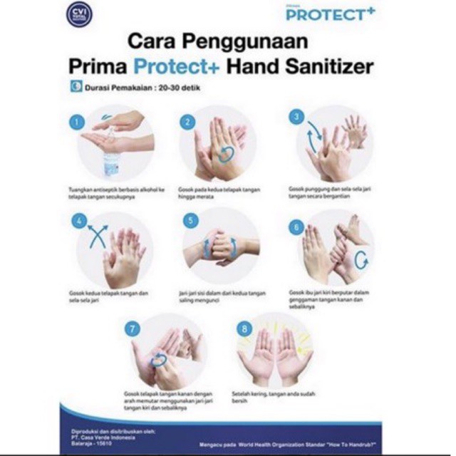 Prima Protect Hand Sanitizer 500ml - Pelembab Tangan Desinfektan - Standart Rumah Sakit