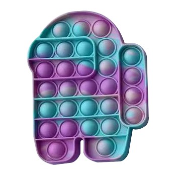 glinkshop1 Pop it Square Unicorn Dinosaurus Among Us Love Bulat popit Marble Degradasi Tie Dye-Among Us Dye