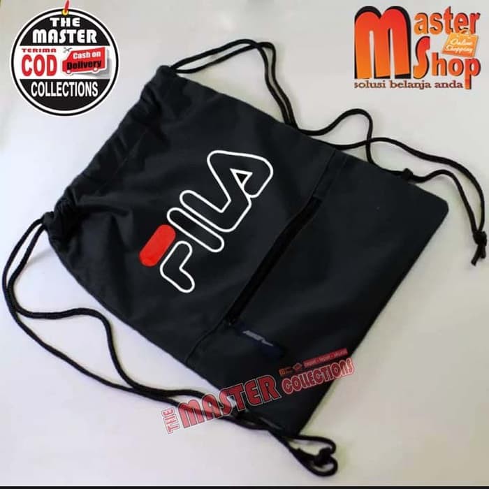 Tas Ransel Serut Drawstring Resleting FL Gymsack / Olahraga / Futsal ( MURAH BISA COD )