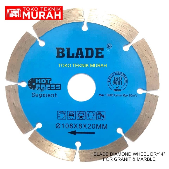 Blade Diamond Wheel Dry 4&quot; Untuk Granit Marble Marbel Inch Kering