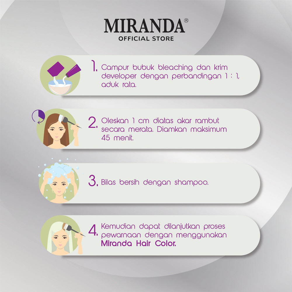 Miranda Hair Color (Cat Rambut Permanen) MC6 Bleaching 30ml