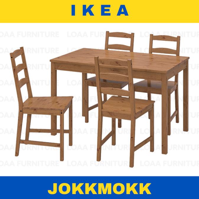 Jokkmokk Ikea Set Meja Makan Dan 4 Kursi Uljianach