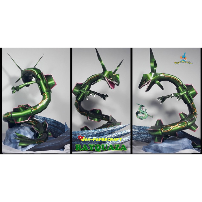 Pokemon rayquaza v2 Papercraft