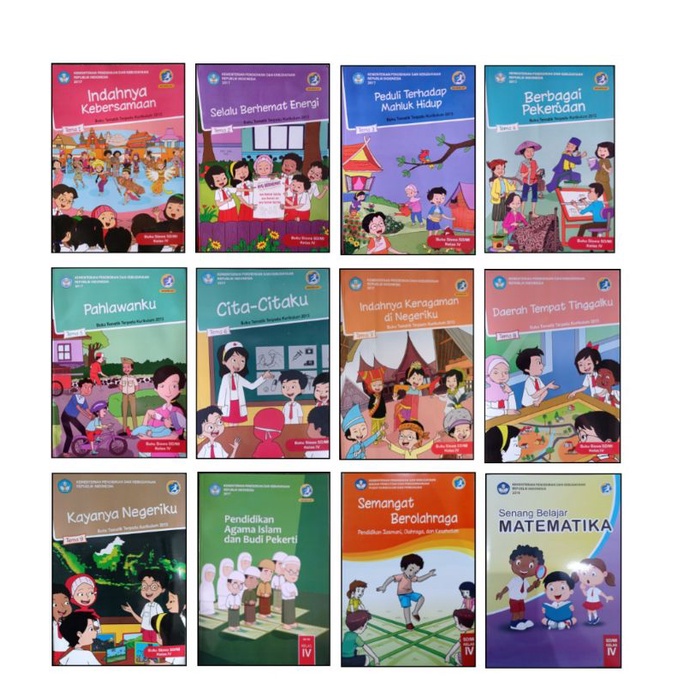 Buku Paket tematik  kelas 4 TEMA 1,2,3,4,5,6,7,8, 9 SD/MI semester 1dan 2 kurikulum 2013 revisi 2017