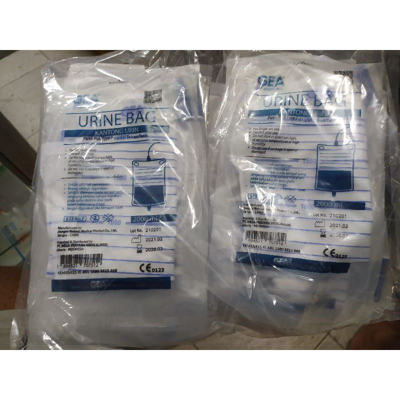 Gea Urine Bag Steril 2000ml HARGA PER 1PCS/ Urin bag / Kantong Penampung Urin