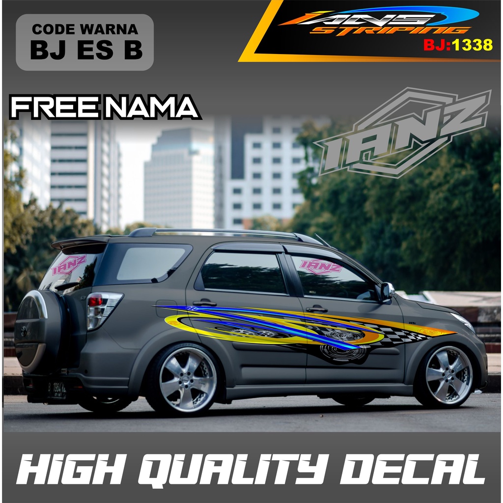 DECAL STIKER MOBIL TERIOS NEW DESAIN / STIKER DECAL MOBIL AVANZA XENIA PAJERO INNOVA DLL