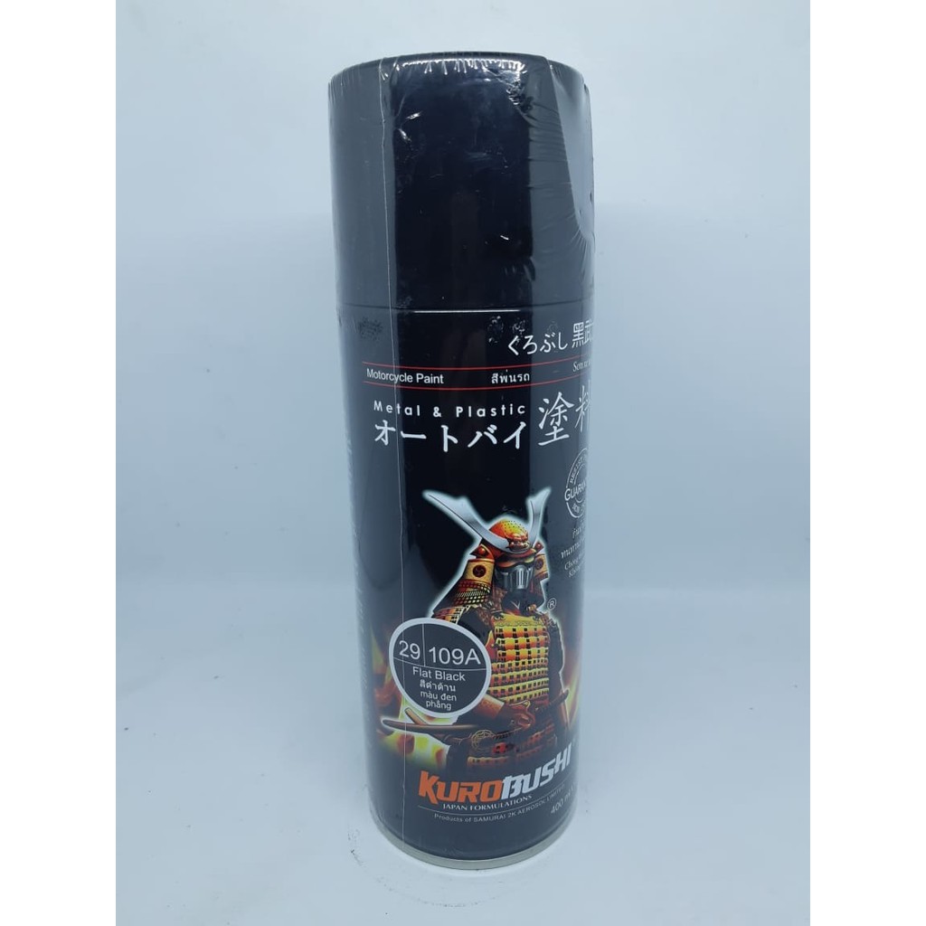 

Pilok Samurai Paint 400 ML- Flat Black Hitam Doff 109A (Khusus Jawa)