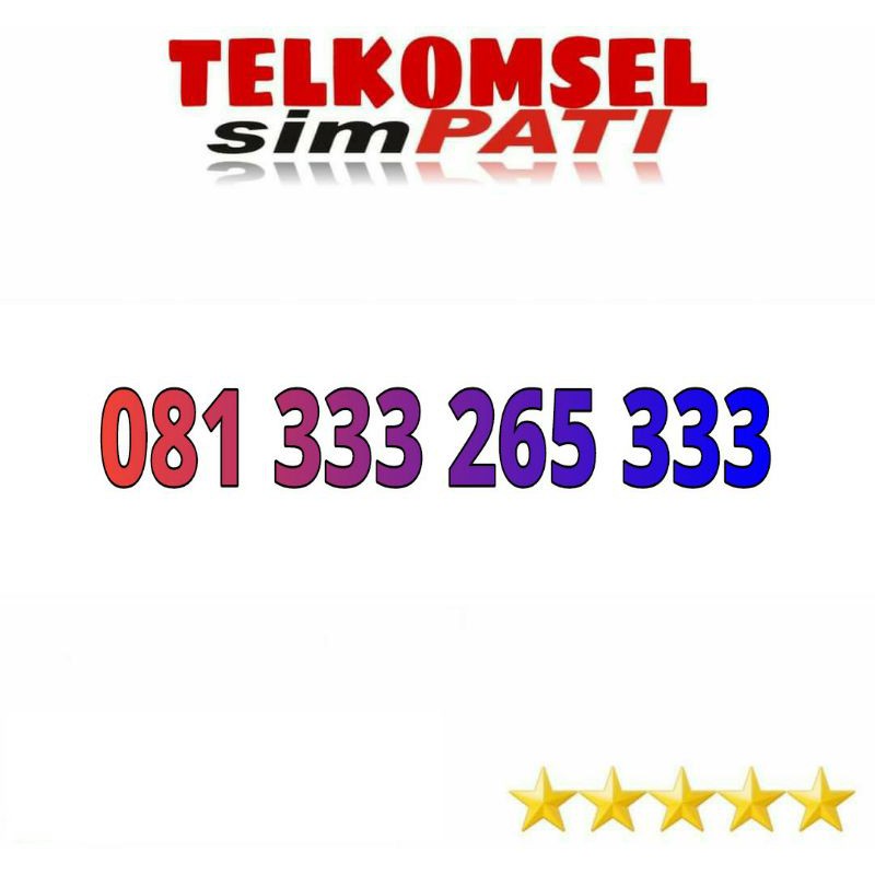 nomor cantik telkomsel simpati 081 tripel 333 xxx 333