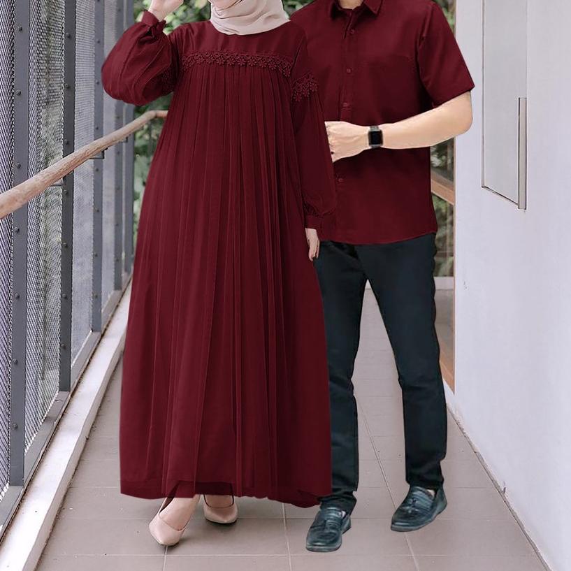 ○ Couple Nuraini l Gamis Muslim Wanita l Kondangan Dress CP BJ ♤
