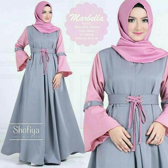 Baju dress MAXI MARBELA GREY SL maxi wanita balotely abu abu murah
