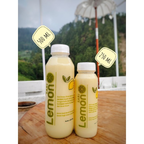 Sari lemon fresh 500ml 100% murni air lemon diperas dan digiling dengan kulitnya