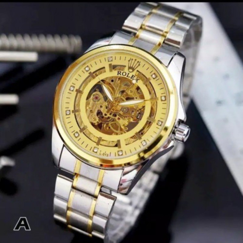 Jam Tangan Pria Rolex Automatic Transparan