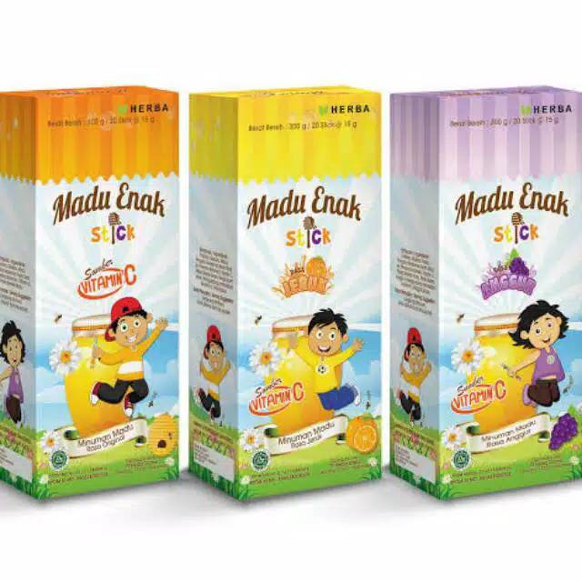 Herba madu enak stick untuk anak isi 20 s