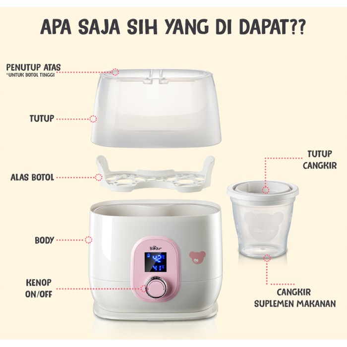 Makassar - Bear Penghangat Botol Susu Bayi - Bottle Warmer - Bear NNQ-A02B1