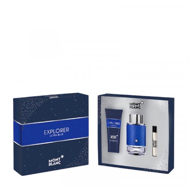 Mont Blanc Explorer Ultra Blue Gift Set - 100% Original