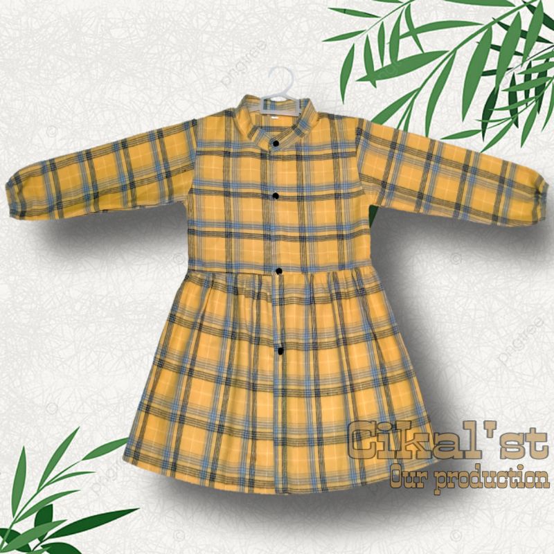 Dress anak flanel / pakaian anak perempuan /atasan tunik anak