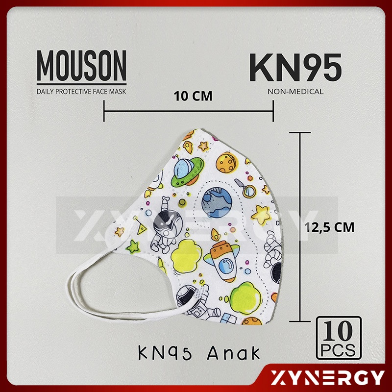 Masker Mouson KN95 Anak 5ply Masker Sekali Pakai Non Medis 5 Ply